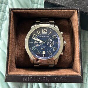 Michael Kors Stainless Steel Blue Face Mens Watch MK-8329